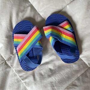 Cat & Jack Wallis Strappy Rainbow Slingback Sandals size 6 Baby